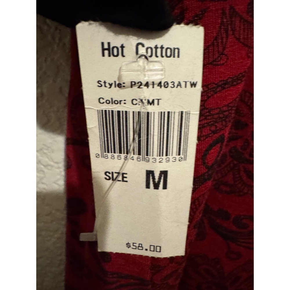 Hot Cotton Tunic Top Women Size M‎ Red Black Floral Whimsigoth Vampy Y2K Grunge - Picture 4 of 12